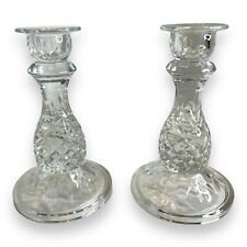 "Par de velas cónicas vintage de vidrio transparente de 6"" para interiores de hogar EE. UU. segunda mano  Embacar hacia Argentina