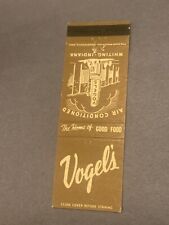 Vintage Indiana Matchbook: Whiting “Vogal’s”, IN, usado comprar usado  Enviando para Brazil