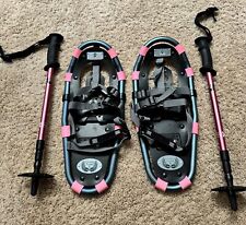 Yukon Charlie 7" x 16" Snowshoe Pink Snow Angel with Trekking Poles!, used for sale  Shipping to South Africa