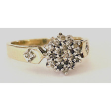 9ct Gold Ring with a Cluster of Diamond Ring Size  I 1/2 -  9ct Yellow & White for sale  Shipping to South Africa