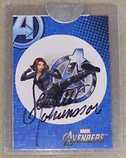 Certificado de autenticidade autografado Scarlett Johansson Avengers conjunto adesivo cartão S9 Viúva Negra comprar usado  Enviando para Brazil