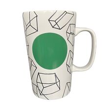 Starbucks Mug Geometric Cube Square Ceramic Tall 16oz 2014 Green Dot Collection for sale  Shipping to South Africa