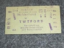 Railway. ticket. 2nd for sale  SLEAFORD
