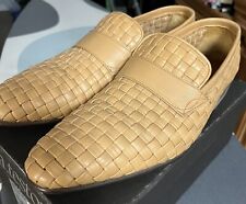 a testoni Butterscotch Woven Leather Loafers size 10.5 for sale  Shipping to South Africa
