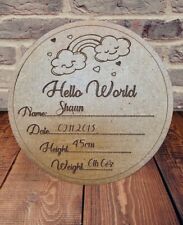 Hello wooden photo for sale  WALLASEY