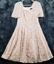 Dolce Viva Collection Fit & Flare Dress Womens Medium Pink Floral Square Neck for sale  Shipping to South Africa