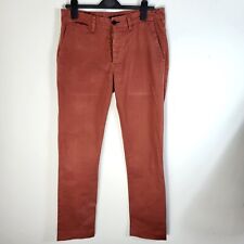 Paul Smith Jeans Men's Button Fly Burgundy Straight Chino Trouser W30 L30, used for sale  Shipping to South Africa