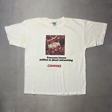 Camiseta Vintage Años 90 Compaq Todo el mundo sabe que la política se trata de redes arte talla XL segunda mano  Embacar hacia Argentina