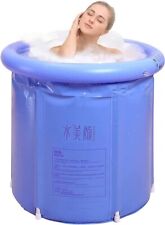 Portable Plastic Bathtub Foldable Ice Bath Tub Free Standing Bathtub Spa Bathtub, used for sale  Shipping to South Africa