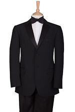 TUXEDO BLACK TIE SUIT DJ 2 PIECE SINGLE BREASTED JACKET & TROUSERS MENS EX HIRE for sale  Shipping to South Africa