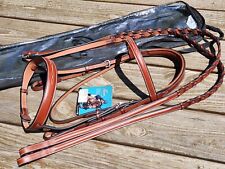 Used, NWT Pessoa Pro Wide Nose Fancy Stitched Padded Monocrown Bridle w/Reins -FULL SZ for sale  Shipping to South Africa