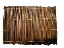 Usado, "Juego de 4 manteles de rama de caña de madera natural tropical Tiki Bar marrón 20"" x 14" segunda mano  Embacar hacia Argentina