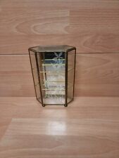 Vintage Glass Mirror Brass Table Top Curio Display Shelf Case Flowers for sale  Shipping to South Africa