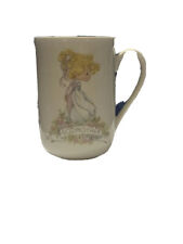 Caneca Vintage Precious Moments Madrinha 1989 Menina Loira Vestido Azul Floral comprar usado  Enviando para Brazil