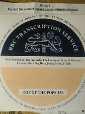 CREAM, THE ANIMALS  TOP OF THE POPS BBC TRANSCRIPTION RARE SHOW ON CD , usado comprar usado  Enviando para Brazil