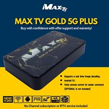 Used, MAX TV GOLD 5G PLUS 5G 4K Quad Core 64 Bit  ANDROID 9.1 PVR WIFI for sale  Shipping to South Africa