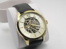 Kenneth Cole KC51085005 relógio mecânico masculino couro tom dourado quartzo SS 50MM comprar usado  Enviando para Brazil