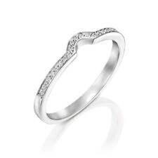 Diamante Boda Banda 0.25CT Certificado F/SI2 14K Blanco Oro comprar usado  Enviando para Brazil