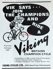 Anúncio de bicicleta VIKING 'Britain'd Champion Cycle' - Original pequena impressão 1965 comprar usado  Enviando para Brazil