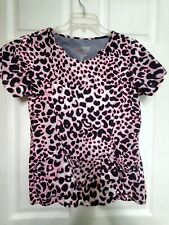 Grey's Anatomy Scrub Top size M-Pink/Black Animal Print-Chest 21"/L 26" for sale  Shipping to South Africa