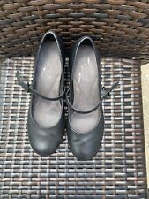 Sapatos femininos aerossóis descanso salto conforto couro preto sapatos 7,5M comprar usado  Enviando para Brazil