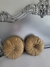 Round gold cushions for sale  Shipping to Ireland