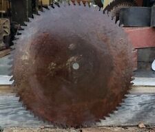  ANTIQUE 28" LARGE SAWMILL CIRCULAR CIRCLE SAW BLADE LOGGING TOOL WALL DECOR for sale  Shipping to Canada