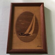 Artwork marquetry sailboat for sale  Sicklerville