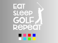 Eat Sleep Golf repita Golfe Die Cut Decalque Adesivo De Janela-Várias Cores comprar usado  Enviando para Brazil
