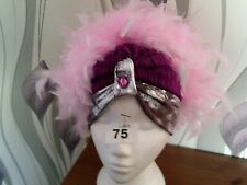 Pink silver turban for sale  THORNTON-CLEVELEYS