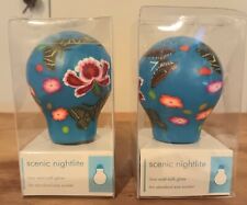 Conjunto de 2 lâmpadas azul borboleta brilho suave luz noturna cênica tamanho padrão comprar usado  Enviando para Brazil