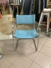 Usado, Conjunto de 2 cadeiras de jantar Mart Stam Marcel Breuer S33 couro azul-petróleo vintage Bauhaus comprar usado  Enviando para Brazil