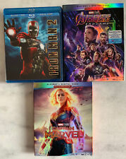 Lote Avengers Blu Ray: Avengers Endgame, Iron Man 2 e Capitã Marvel comprar usado  Enviando para Brazil