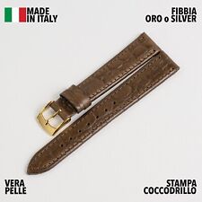 CINTURINO OROLOGIO ARTIGIANALE MADE IN ITALY VERA PELLE STAMPA COCCODRILLO 16MM comprar usado  Enviando para Brazil