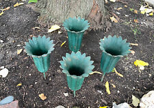 4 Antique Cast Iron Tulip Shaped Cemetery Vases, 19th Century Victorian, Rare for sale  Shipping to South Africa
