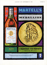 1960 MARTELL Medallion Brandy Original Vintage Página Completa Retro Anuncio de Revista segunda mano  Embacar hacia Argentina