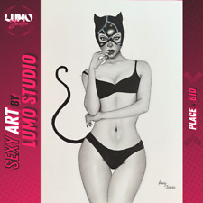 Mulher Gato (09''x12'') por Enay Farias - Arte em quadrinhos original Lumo Studio comprar usado  Brasil 