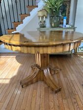 dining solid round table oak for sale  Leesburg