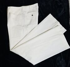 Pantalones de colección Michael Kors blancos para mujer 10 patas delanteras planas acampanadas como nuevos, usado segunda mano  Embacar hacia Argentina