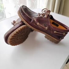 Used, Timberland Authentics 3 Eye Classic Boat Shoes burgundy - 11 UK for sale  Shipping to South Africa