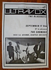 Pôster Ultravox 1980's Concert Vienna (T8) - Vintage Usado comprar usado  Enviando para Brazil