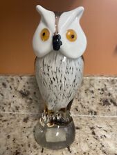 Owl art glass for sale  Shipping to Ireland