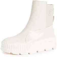 Usado, Tênis Puma X Fenty Rihanna Chelsea Botas Plataforma Puxador Couro Creme Tamanho 9 comprar usado  Enviando para Brazil