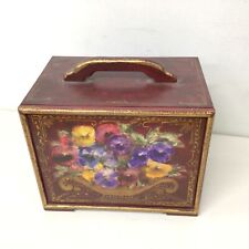 Caixa de compartimento deslizante de madeira pintada à mão com 4 gavetas (4) #512, usado comprar usado  Enviando para Brazil