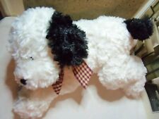 Dan Dee Collectors Choice White Black Floppy Ear Dog Plush Stuffed Animal for sale  Mc Kees Rocks