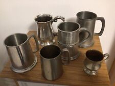 Used, JOBLOT OF PEWTER and Silver Plate Tankards oldest 1882 x6  for sale  Shipping to South Africa