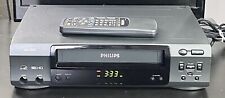 Gravador de vídeo cassete Philips VRB411AT22 4 cabeças videocassete VCR VHS com controle remoto testado comprar usado  Enviando para Brazil