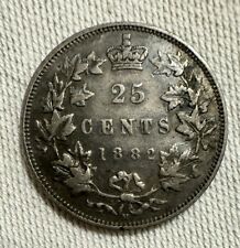 Usado, CANADÁ 25 centavos plata 1882 0,925 - Victoria segunda mano  Embacar hacia Argentina