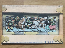 Usado, Cartão postal KOSHINZARU NIKKO, JAPÃO antigo c1910 colorido fotografia macacos comprar usado  Enviando para Brazil