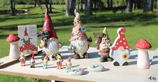 Huge LOT Gnome figurines Garden  Welcome Decor Stones Outdoor Indoor SET, used for sale  Shipping to South Africa